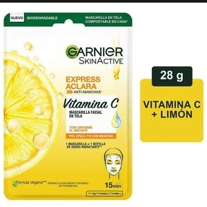 Mascarilla Facial En Tela Garnier Skin Active Express Aclara Anti-Manchas Vitam